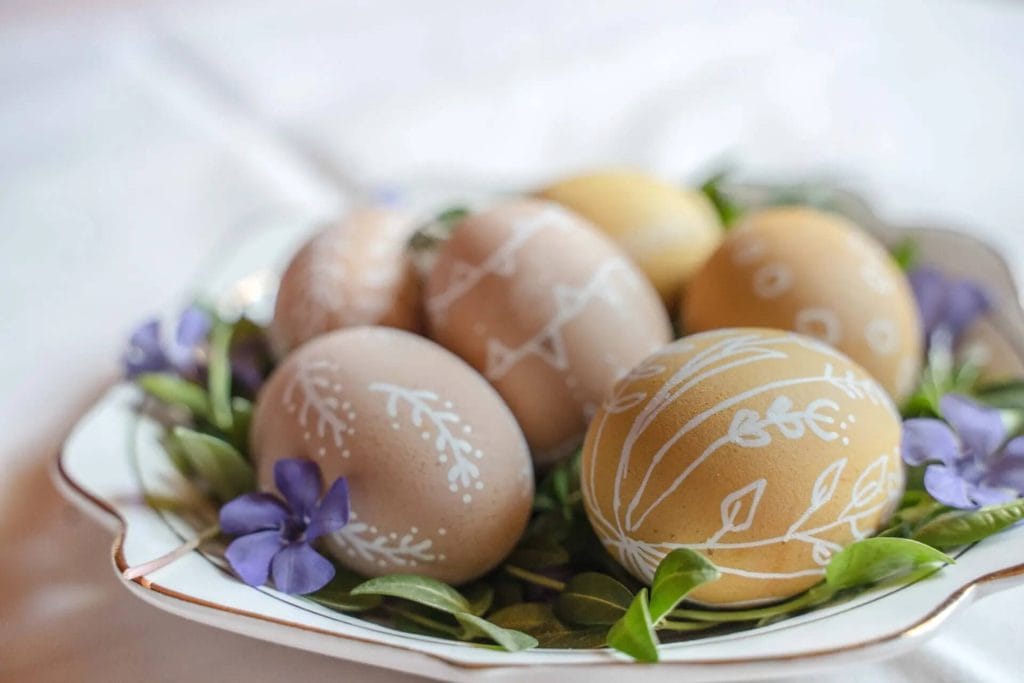 Eggs that are decorated